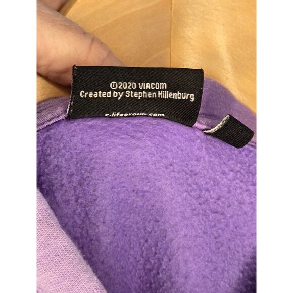 Nickelodeon Sponge Bob Hoodie Women Large Purple Pockets - Picture 7 of 8